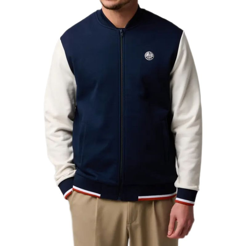 Мужская теннисная кофта Roland Garros Teddy Heritage - navy blue