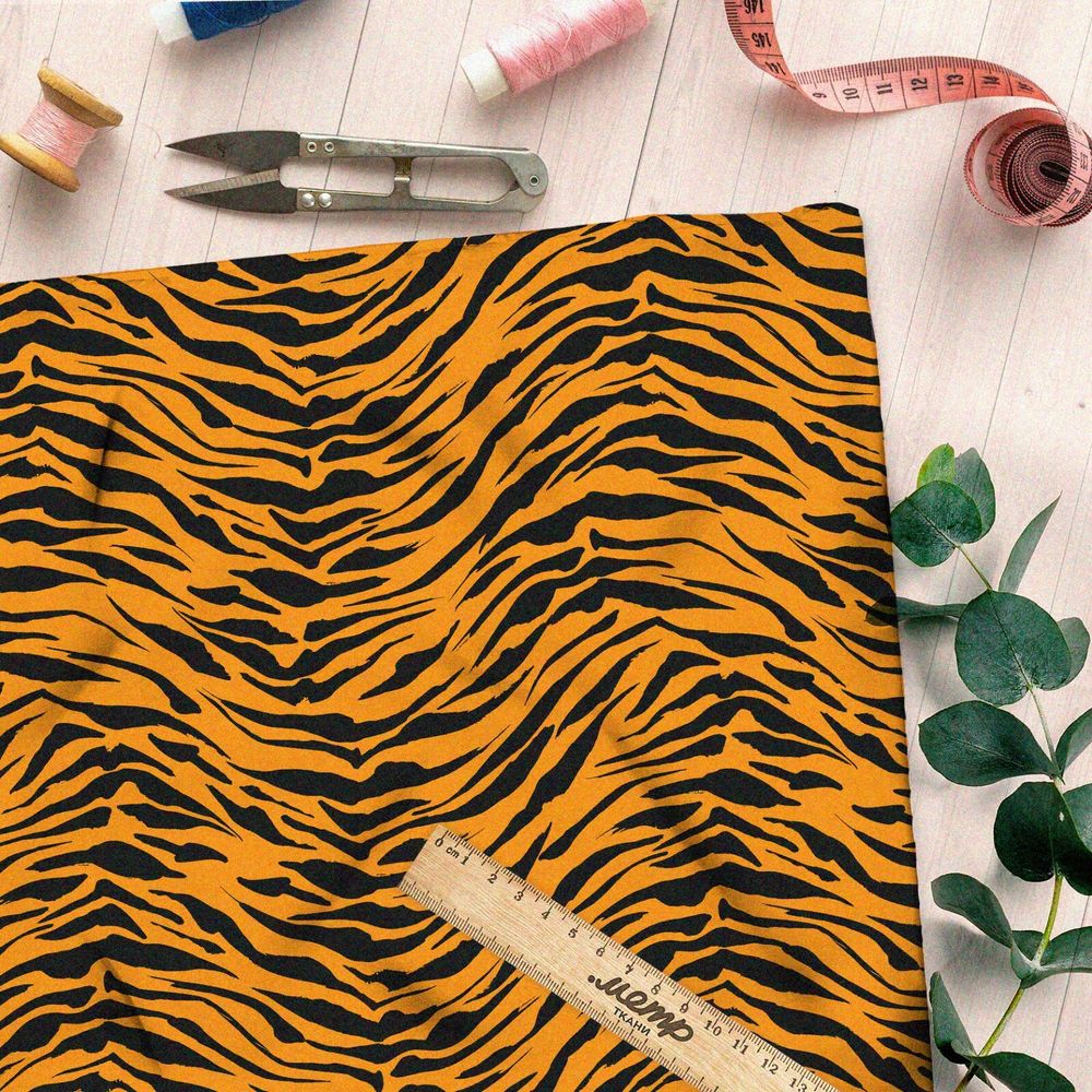 Ткань дюспо тонкий тигринный узор