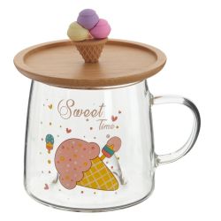 GAEM Кружка с крышкой-подставкой,, 350 мл, L11 W9 H11,5 см, 4в.