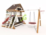 Деревянная игровая площадка премиум
