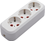 Розетка переносная разборная 3-местная с/з STEKKER, PST16-310-20, 250В, 16A, IP20, белый 39011