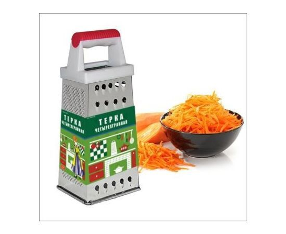 Терка четырехгранная, высота 22см, нержавеющая сталь AN53-65 Мультидом