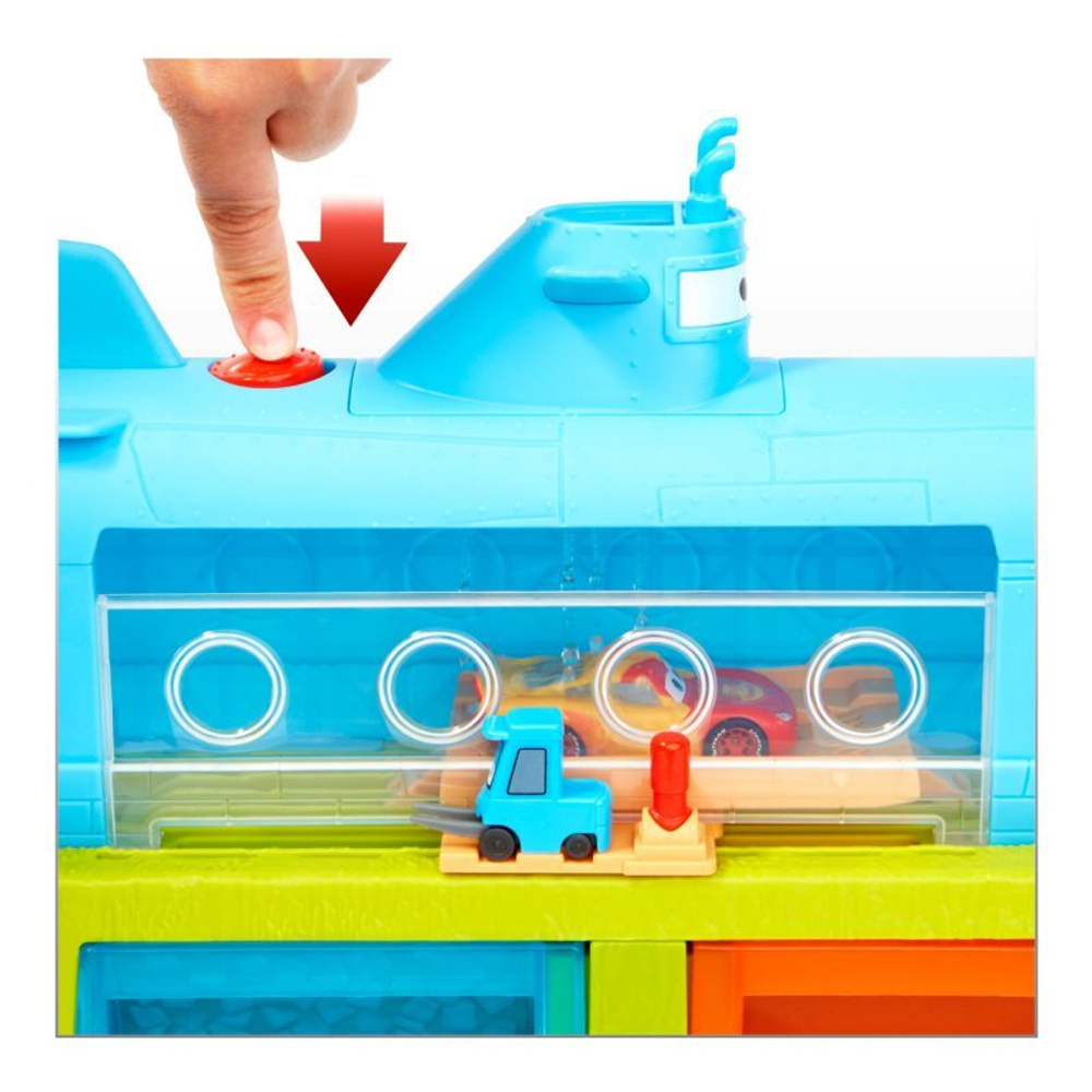 Mattel - Cars Cars Wieloryb Supermajnia Color change Set с автомобилем HGV70