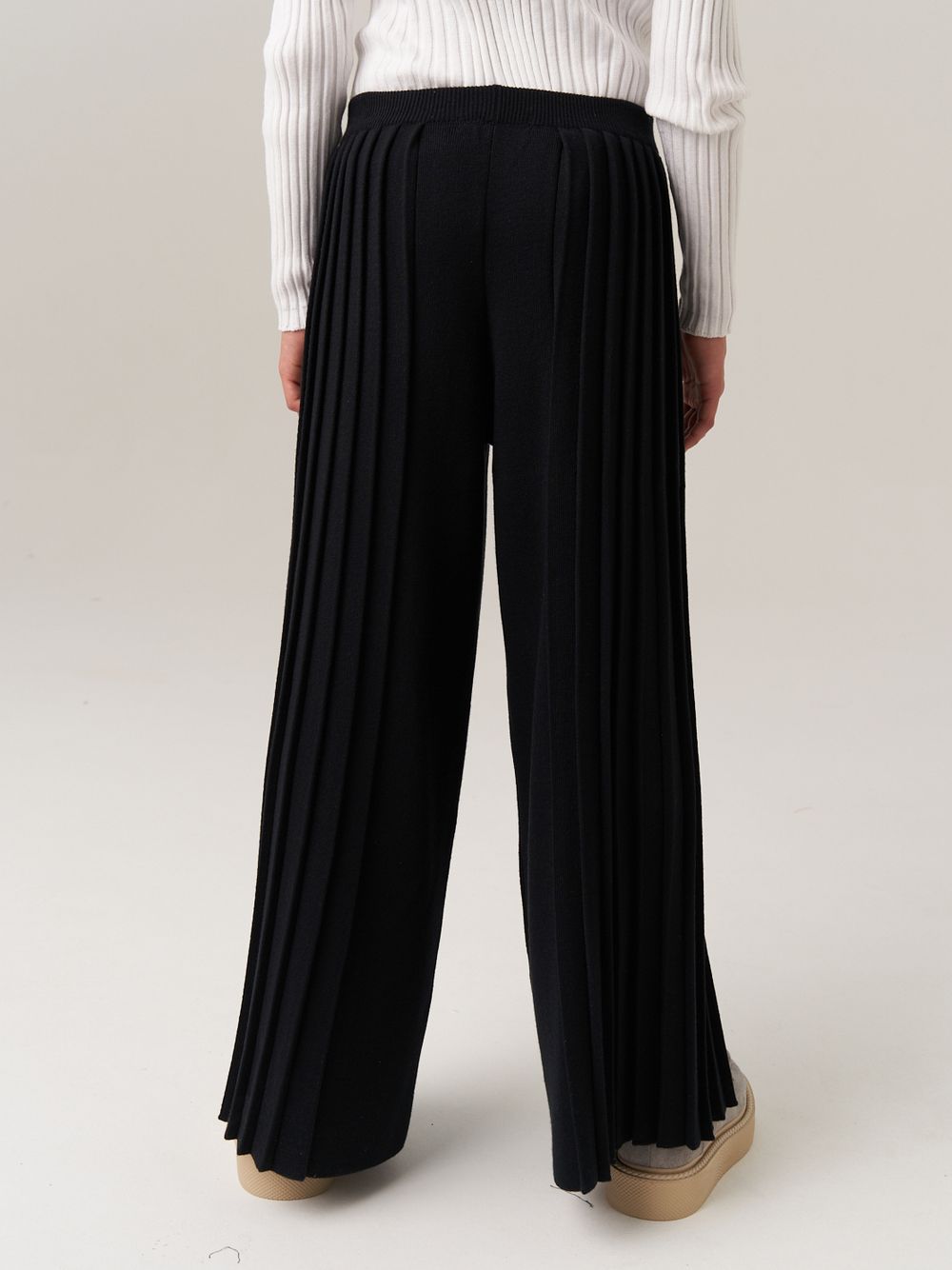 Школьные широкие брюки для девочки AT726-2 черный