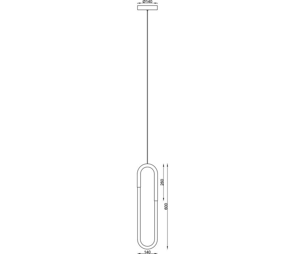 Подвес Канто золото d14 h200 (высота корпуса светильника h60) Led 14W (4000K)