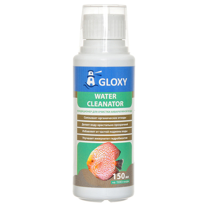 GLOXY Water Cleanator Кондиционер для очистки аквариумной воды, 150 мл на 1500 л