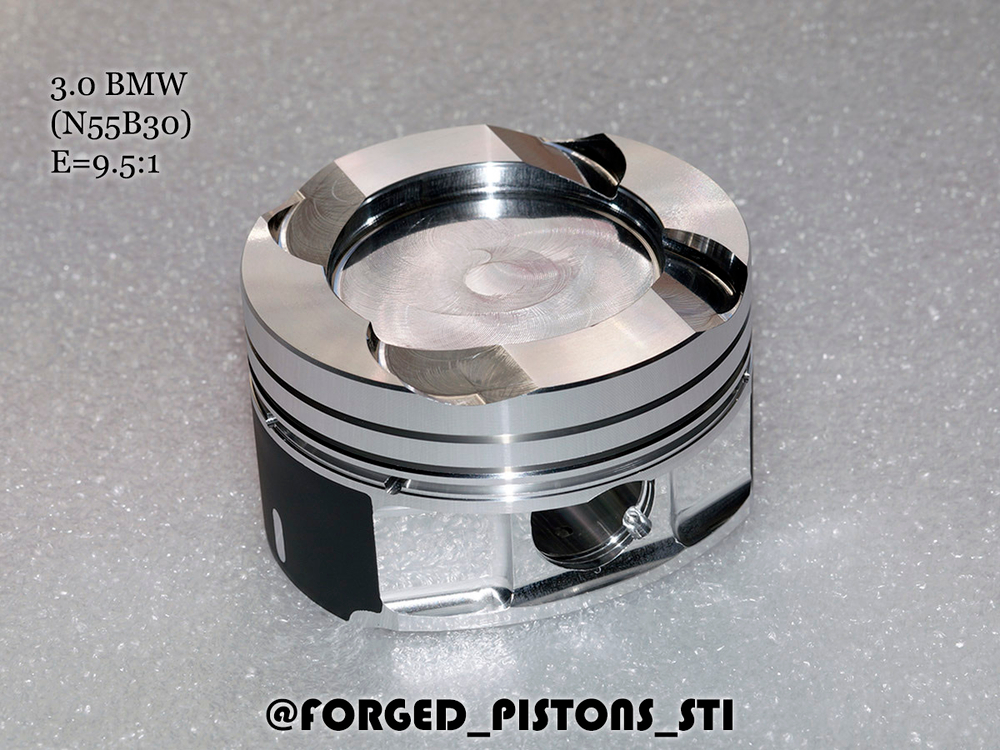 Кованые поршни СТИ BMW 3,0l N55B30 турбо. Артикул - 330.10.1 Forged Pistons STI