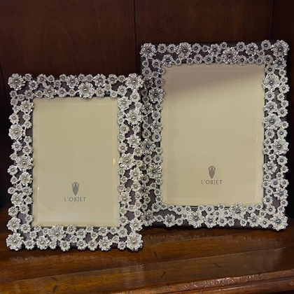 Рамка для фото 10х15 см Цветы платина S L'objet