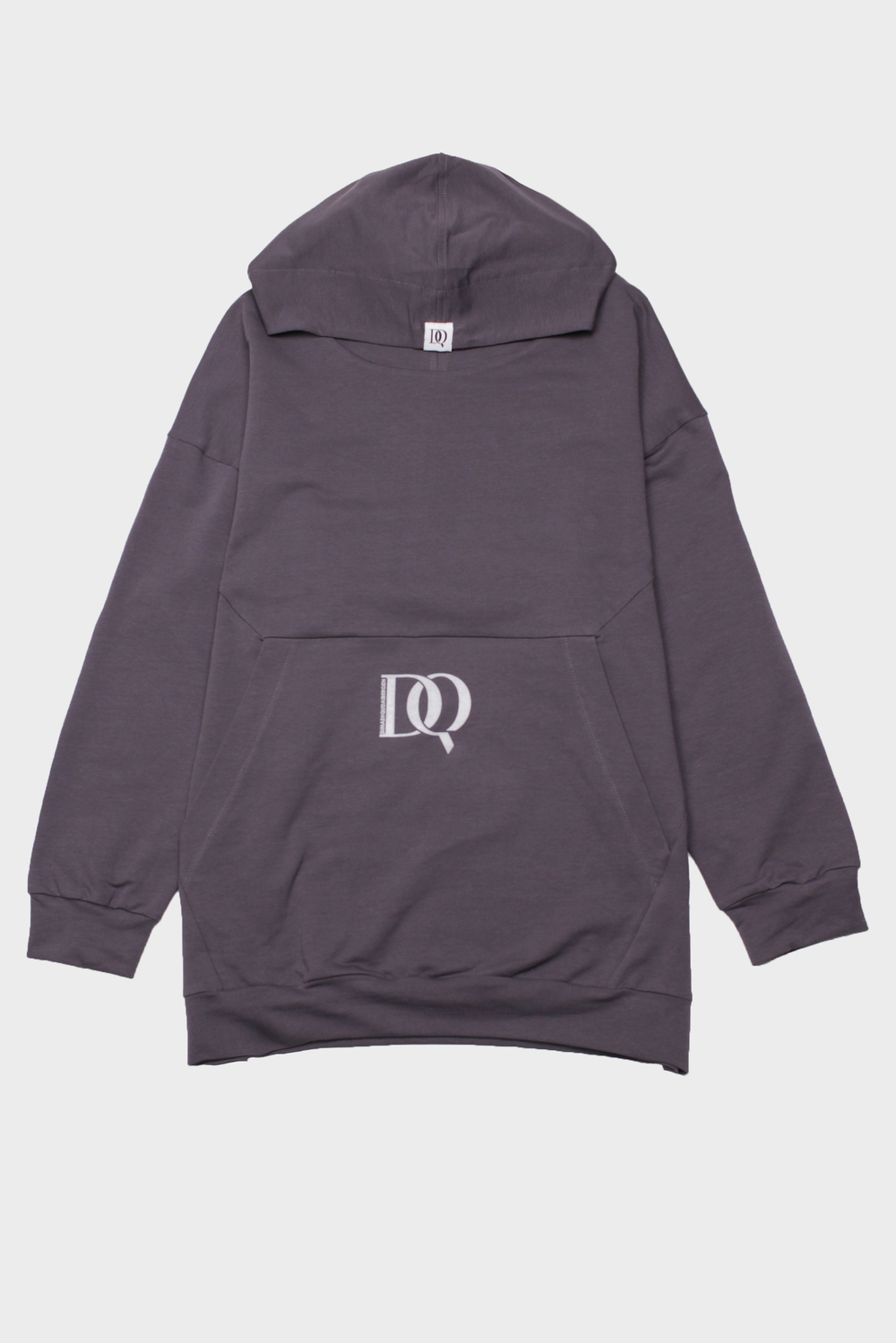 "DQ" smoky gray hoodie