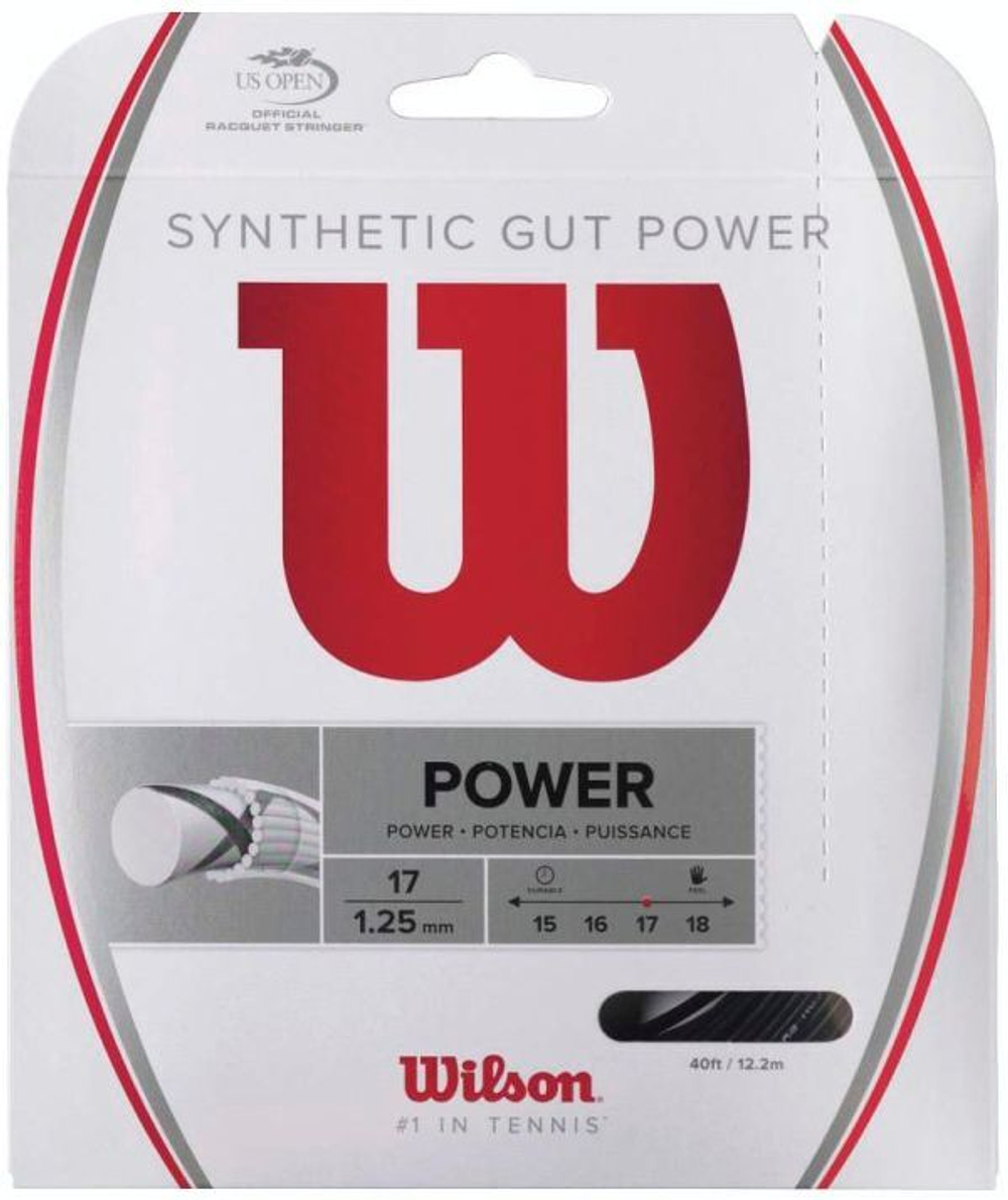 Теннисные струны Wilson Synthetic Gut Power (12,2 m) - черный
