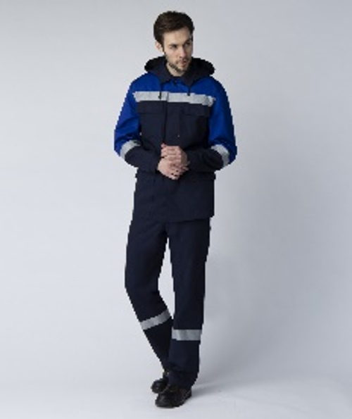 Костюм Эксперт-Антистат МВО NEW (тк.Смесовая,250) п/к, т.синий/васильковый