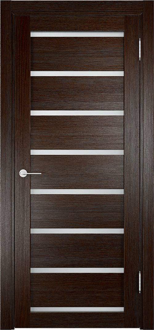 Межкомнатная дверь Мюнхен 05 ДО / Цвет Дуб темный / Остекление "Сатинато" / Двери Верда