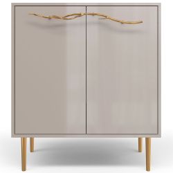 Комод Арт Колор Стайл Голд с 2 полками Серый агат