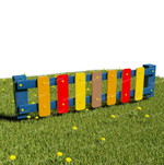 Забор уличный из экопластика Клавиши, секция 1490х500 мм