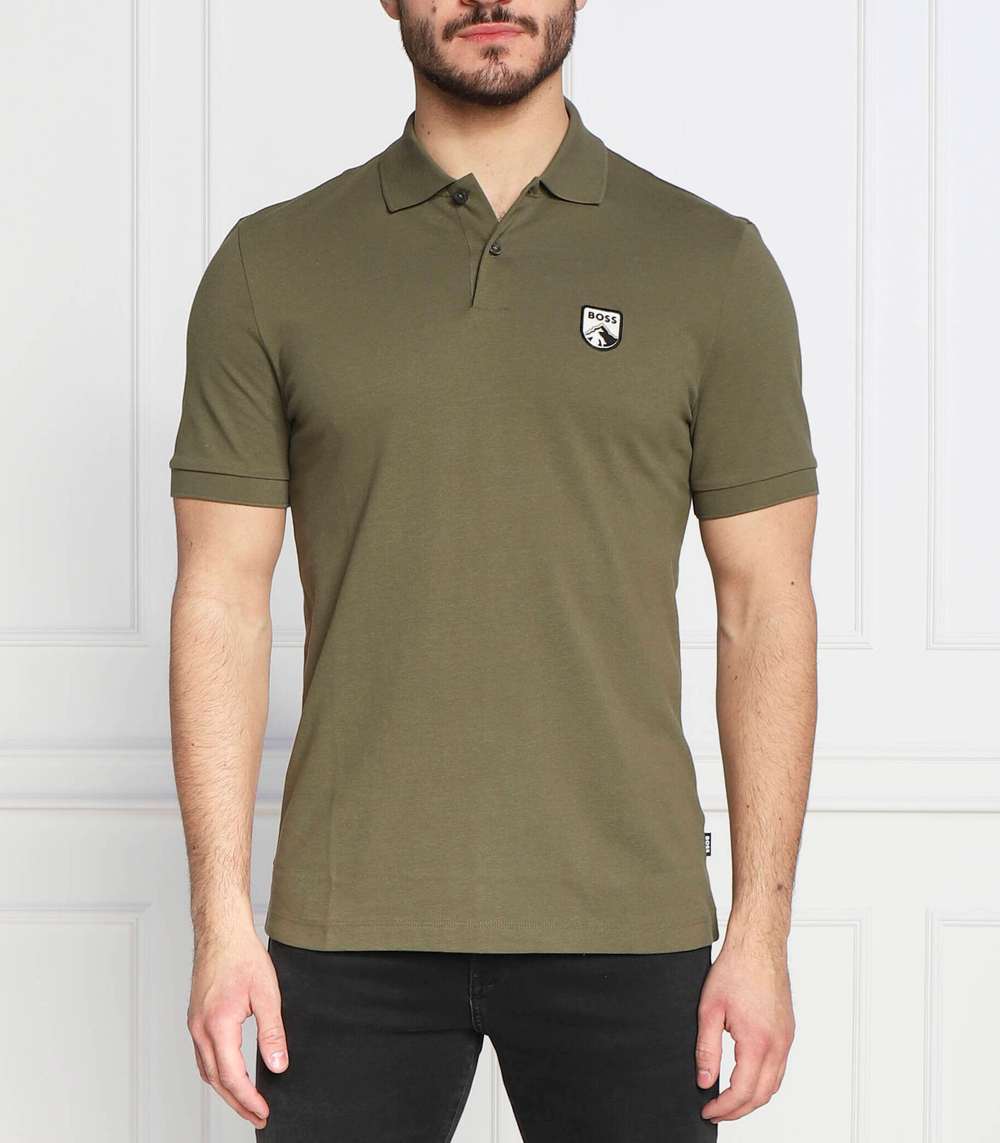 поло parlay BOSS BLACK - оливковый(50476802)