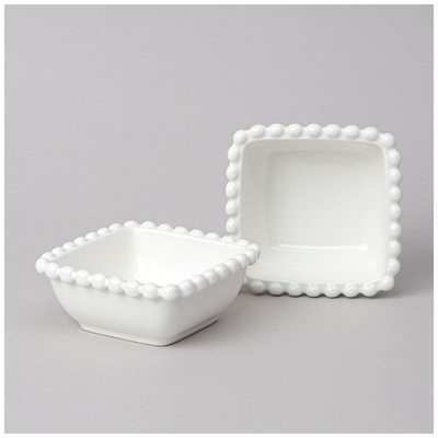 Набор салатников 2шт 120мл квадрат "Pearl"