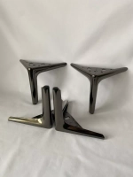 Ножки мебельные опоры черный хром 15 см/4 шт