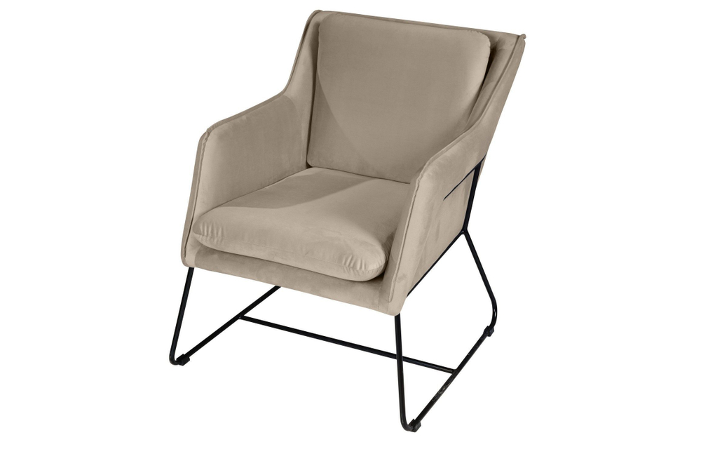 Кресло Alex, бархат пепельно-бежевый 25