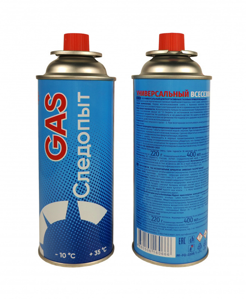 Баллон газовый для горелок СЛЕДОПЫТ всесезонный 220гр