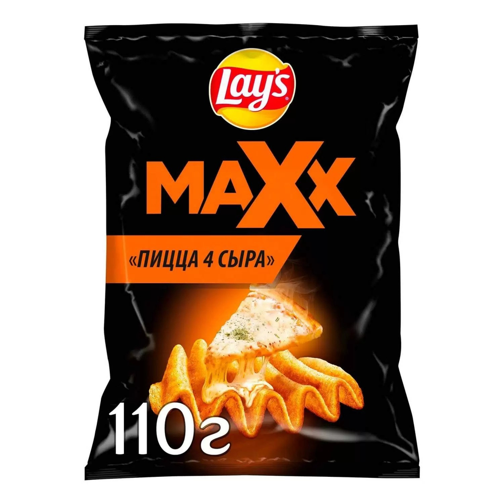 Чипсы Lay's Maxx картофельные пицца 4 сыра 110 г