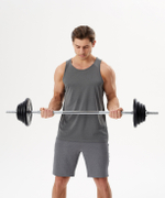 Гриф для штанги BB-103 прямой, d=25 мм, металл, с металлическими замками, хром, 120 см