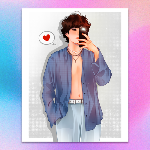 Арт принт / art.lior / BTS / Тэхён #5