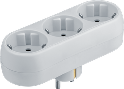 Разветвитель Navigator 94 672 NAD-L-3E-WH 3 гн. (в ряд) с/з