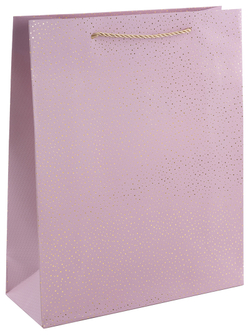 Пакет подарочный, 210гр, Сверкающие блестки, Дизайн №4, Розовый, Металлик, 23*18*8 см, 1 шт.