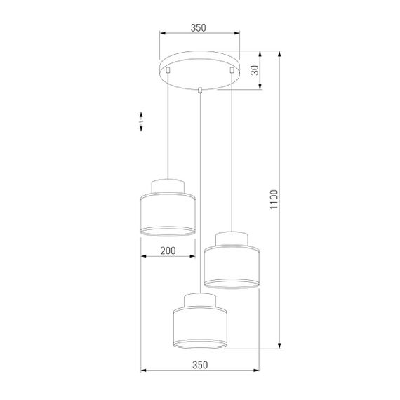 Подвесная люстра TK Lighting 2594 Duo