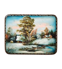 Народные промыслы ШК-19/39-C Шкатулка в технике декупаж «Зима» (10х8х3,5)