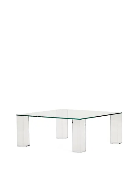 Журнальный столик из закаленного стекла Adularia прозрачного цвета 85 x 85