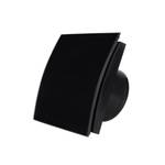 Энергосберегающий бесшумный вентилятор ММ-Р 06 UE стекло квадрат 100 м³/час 5,5 Вт с обратным клапаном черный глянец