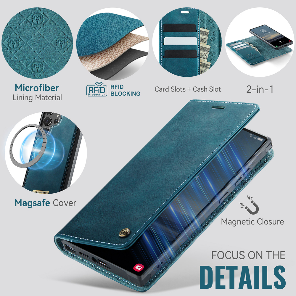 Чехол-кошелек CaseMe 2 in 1 MagSafe Samsung Galaxy S24 Ultra