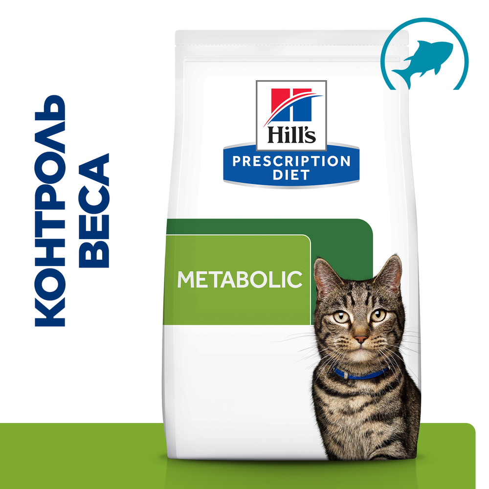 Сухой диетический корм Hill&#39;s Prescription Diet Metabolic для кошек поддержание здорового веса с тунцом 1,5 кг