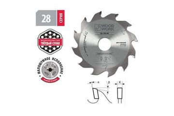 Диск пильный Профессионал 150x3/2.0x30 мм, Z=12, A=12° WOODWORK 28.150.03