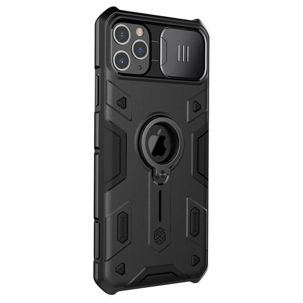 Противоударный чехол с кольцом и защитой камеры Nillkin CamShield Armor Case для iPhone 11 Pro Max