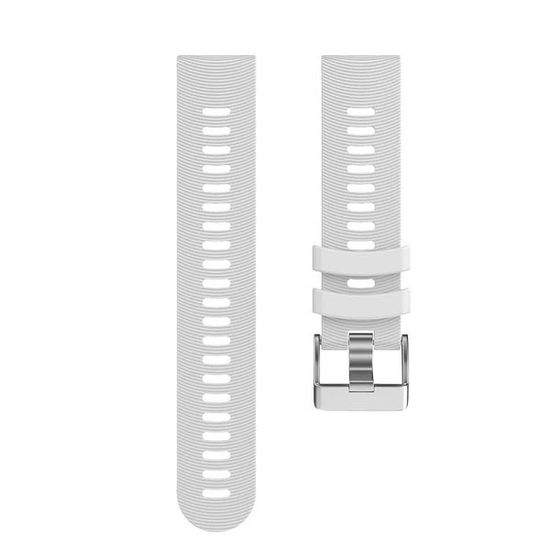 Ремешок Premium 20 мм силиконовый для Garmin Forerunner 55/245/645, Venu, Venu Sq, Venu 2 Plus, Vivoactive 3, Vivomove быстросъемный (Белый)