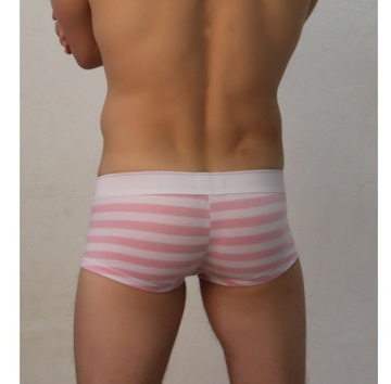 Мужские трусы хипсы в бело-розовую полоску Diesel Pink Stripes