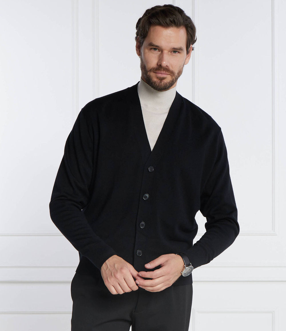 Хлопковый кардиган merino Calvin Klein - черный(K10K112260)