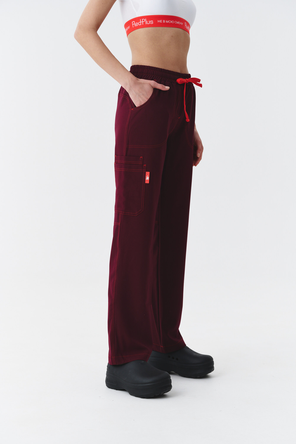 Брюки медицинские женские Лаконико, бордо