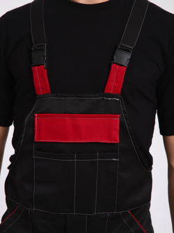 Полу Комбинезон рабочий Гигант на лямках черный молния