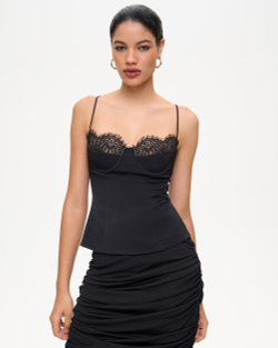 Топ корсетного типа из крепа