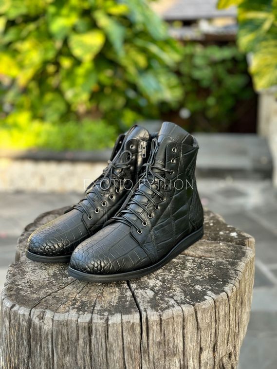 Ботинки из кожи крокодила SH-193