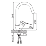 Смеситель для кухни Oute T38 T3813B-1