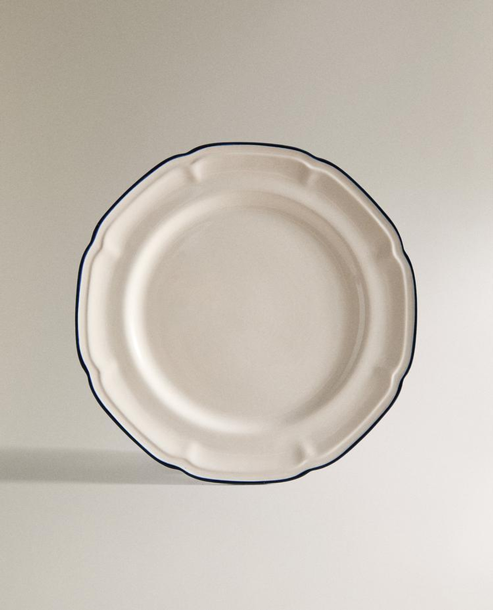 ZARA HOME ТАРЕЛКА С КАЙМОЙ, СИНИЙ