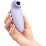 Фиолетовый вакуумный стимулятор клитора So Divine Pearl - 10 см.