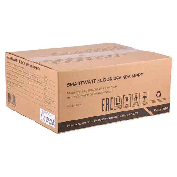 Солнечный инвертор SmartWatt ECO 3K 24V 40А MPPT