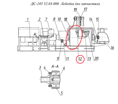 ДС-158 50.06.101 Барабан (с правой нарезкой)
