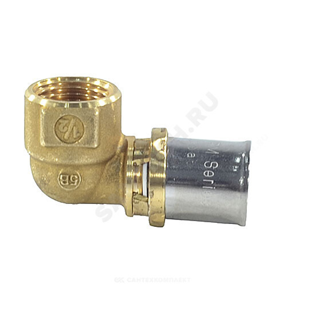 Угольник для МП/PE-X труб латунь пресс Дн 26х3/4"х90гр ВР RM129 Giacomini RM129Y049