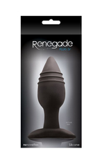 Средняя черная анальная пробка RENEGADE PLUG 4 - 12 см. (Цвет: черный)